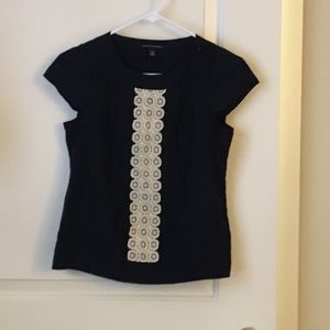 Silk cotton fitted short sleeve blouse